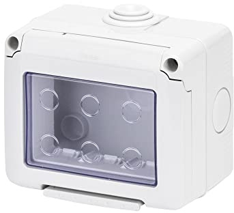 GEWISS - GW27043DY Contenitore per Apparecchi System, Stagno, 3 Posti, Grigio Ral 7035, IP55