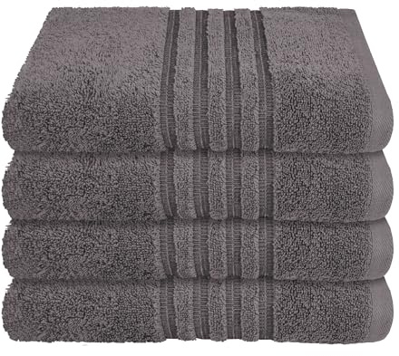 Schiesser Handtuchset Milano - 4-teilig - 50 x 100 cm - Dunkelgrau