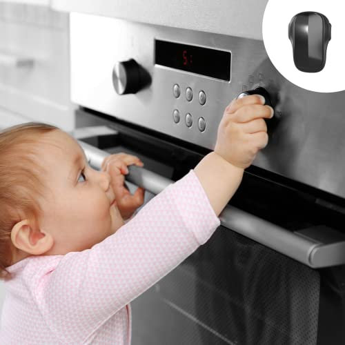 Backofen Kindersicherung für Kinder – Baby Sicherung für Backofentür, Hitzebeständig, Selbstklebend, Kein Bohren (1 Stück, Schwarz) MB