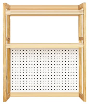 Schreibtischaufsatz Höhenverstellbar Ausgestattet mit Kreativem Lochbrett, Hohe Tragfähigkeit und Keine Verformung, Bücherschrank Anwendbar Zuhause, Büro, Wohnheim ( Size : 65 , Color : Double layer )
