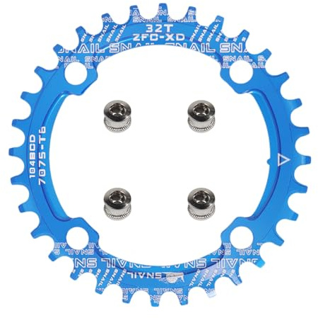 yongness Fahrradkettenblatt 104 BCD 32T 34T 36T 38T schmales breites Einzelkettenblatt, Ritzel geeignet für Rennräder, Mountainbikes, BMX-Kettenblätter