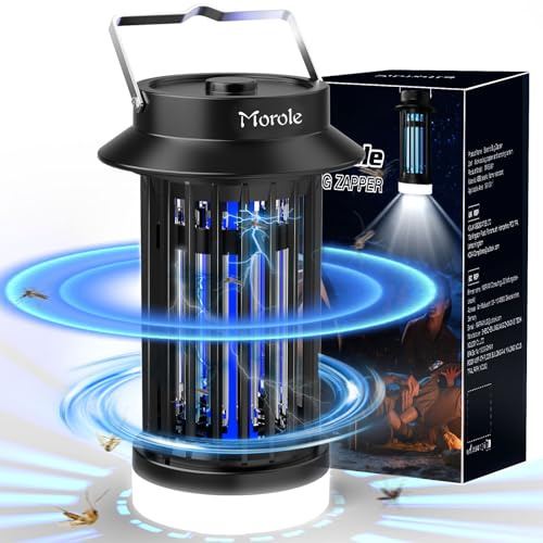 Morole USB Insektenvernichter Elektrischer, UV DC Mückenlampe, Tragbarkeit LED Elektrischer Insektenvernichter, Ideal für Indoor-Camping, schwarz
