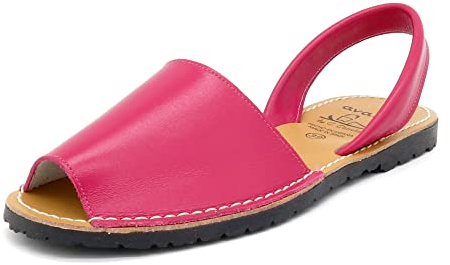 Avarca Leder Ledersandalen Sandalen Leder Damen flach Menorquinische Avarcas Sandalen rosa pink 42