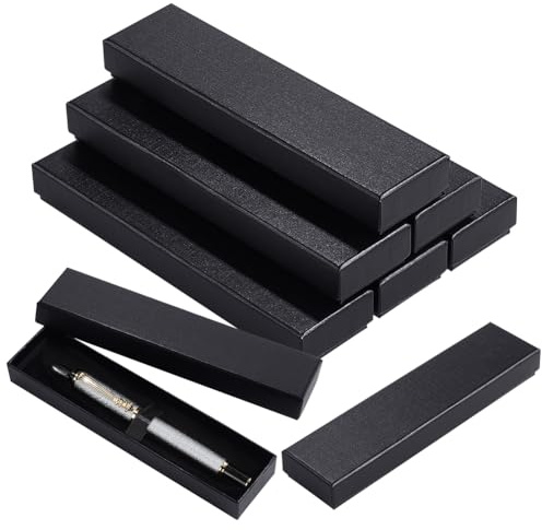 BENECREAT 18 Pcs Coffret Cadeau Stylo Vide Noir, Coffret Cadeau pour Stylo à Bille avec Coussin, Boîte D'Affichage de Présentation, pour Anniversaire, Souvenirs, Fournitures de Bureau