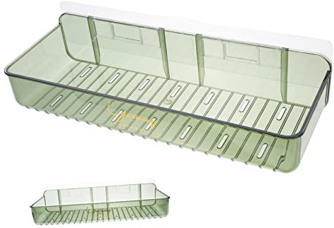 STOBAZA Badezimmerregal Aus Pet-Material Und Rostbeständig Wandhalterung Für Utensilien Aufbewahrungsständer Mit Klebeaufhängung Ohne Bohren Installieren Praktisch Für Papiertücher Und