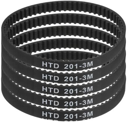 QUARKZMAN 5pz HTD-3M Cinghia di Distribuzione in Gomma 67 Denti, Lunghezza Passo 201mm x Larghezza 6mm x Altezza 2,4mm, Cinghia Distribuzione a Puleggia a Ciclo Chiuso