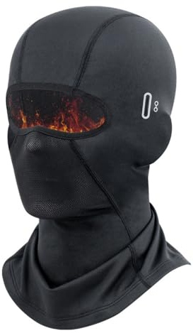 Sturmhaube Motorrad Outdoor Sport Gesichtsmaske, Sturmhaube Fahrrad Maske Balaclava Winter Skimaske Vollgesichtsmaske, Winddicht Staubdest Atmungsaktiv, für Motorradfahren Skifahren (Schwarz verdickt)