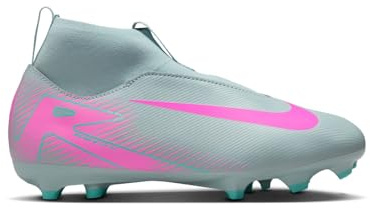 NIKE Jr. Mercurial Superfly 10 Academy Sneaker, Ocean Cube/Pink Blast, 35.5 EU