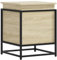 vidaXL Boîte de rangement avec couvercle chêne sonoma bois ingénierie, boîte à couvertures, coffre de rangement, boîte de rangement pour jouets
