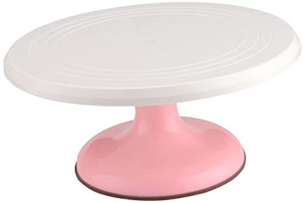 OKUMEYR Piatto Girevole per Decorazione Torte Rosa Base Rotante per Creazioni Dolci Utensile da per Casa e Ristoranti Design Rotante per Bordature Accessorio per Amanti della