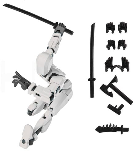 QEDBOJE 1 Pièce Figurine d'Action, Figure déjà montée, 4 armes 6 mains, Action Figure pour Enfants, Collectionneurs, Décorations de Bureau