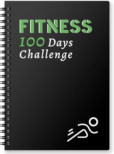 Harphia Journal de fitness – Agenda d'entraînement 100 jours – Carnet de notes A5 (5,5 x 8,2 pouces) comme suivi de remise en forme, adapté à tous les débutants et professionnels, qu'ils soient à la