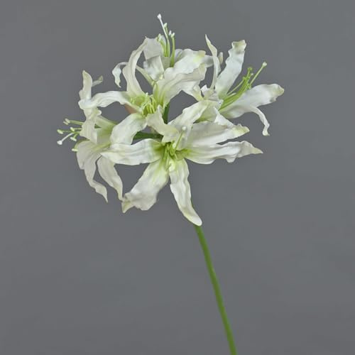 artplants.de Deko Gartenamaryllis KUSTANA, weiß, 70cm, Ø20cm | Kunstblume Amaryllis