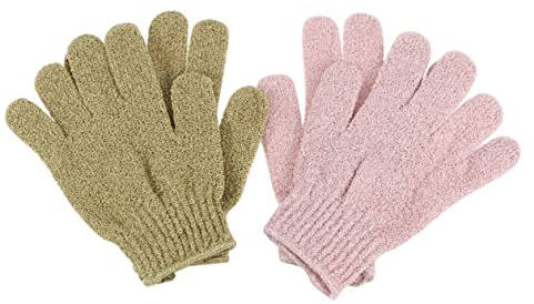 SAFIGLE 2 Toalla De Baño Cepillo Corporal Exfoliante Toalla Exfoliante Guantes De Fregado Para El Cuerpo Guantes De Baño Guante Exfoliante De Manos Guante De Ducha Exfoliante