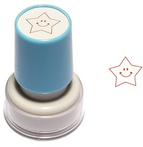 Tampon Encreur Enseignant Français Auto-encreur - Tampons Pédagogiques Motivants pour Élèves, Idéal pour Correction et Encouragement en Classe - Sourire étoiles
