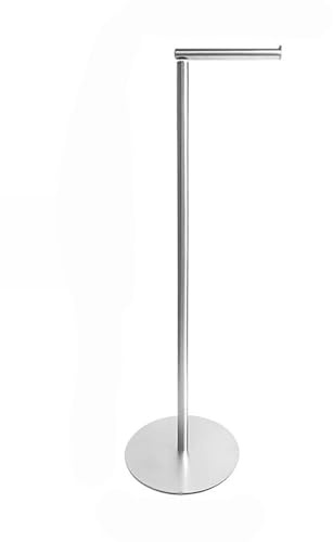 Stainless Steel Free Standing Toilet Roll Holder, Bathroom Roll Stand Freestanding, Anti Rust Toilet Paper Storage Dispenser, Includes Basic Screws, Rust-Proof Design, Suitable for Modern Bathrooms