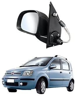 Specchi Specchietti Retovisori per Panda modello 169 dal 2009 al 2011 con calotta nera e con movimento vetro manuale DX SX (Sinistro (Lato guida))