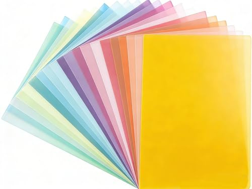 40 Blatt Transparentpapier Bunt A4, Bastelpapier Transparent, 20 Farben Tracing Paper, Pergamentpapier zum Bedrucken, Durchsichtiges Papier zum Basteln von Laternen Bastelarbeiten (40 Blatt)
