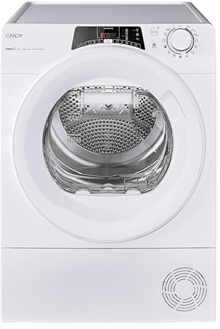 Candy RapidÓ - Secadora de 8 kg con bomba de calor Inverter, Wi-Fi + App HOn, EasyCase, ciclos rápidos, función Kilo Detector, Clase C, 85 x 59,6 x 61,1 cm (alto x ancho x largo), instalación libre