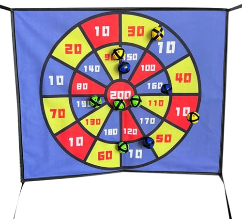 Dart Board Game för barn – Cloth ABS 60 x 50 cm | Klibbig boll Toss Game, interaktiv målgrupp lekset | för inomhus utomhus Yard Party Sport Training och Family Fun Användning