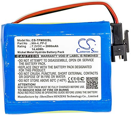 CS-TPM002SL Batterie 2000mAh Compatible avec [Tivoli Audio] PAL BT, PAL+, PAL+ BT, pour [TEAC] R-1, R-2, R-5, R1, R2, R5 remplace BP-R1, BP-R12EU, BP-R1EU, BP-R2, BP-R5, MA-4, PP-2