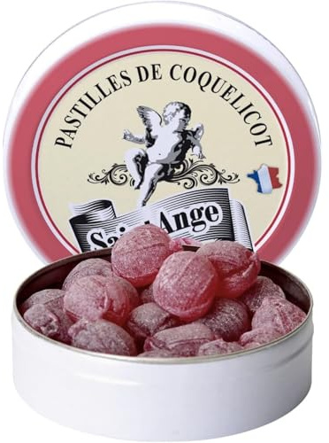 Pastilles Saint-Ange | Bonbons Traditionnels 100% Français (Coquelicot)