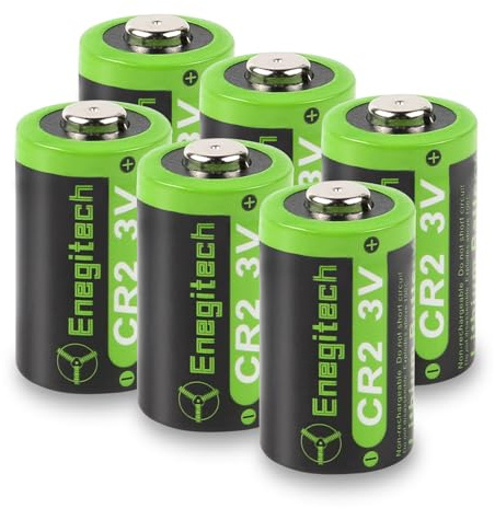 Enegitech CR2 3V Lithium Batterien für Golfentfernungsmesser (6er Pack) | 10 Jahre Lagergarantie. Zuverlässige Einwegzellen für Faltschloss Bordo 6000K, Switch Bot, Taschenlampen und Sensoren.