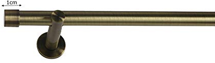 Sento 19mm Metall Gardinenstange Vorhangstange 1-läufig Messing Antik Modern Zoya 160 cm