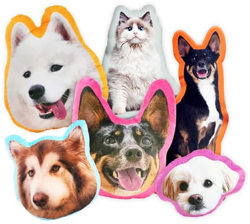 Cojin Personalizado con Foto de Mascota Cojín Personalizado con Forma de Perros o Gatos, Regalos Personalizados Originales para Mujer Hombre Amiga Pareja Niño, para Cumpleaños Navidad Aniversario