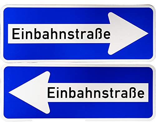 ORIGINAL Verkehrsschild Nr. 220-40 Einbahnstraße doppelseitig  300 x 800 mm Verkehrszeichen Schild Straßenschild Zusatzschild Verkehrsschilder Verkehrsschild Straßenzeichen beidseitig Einbahn