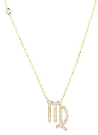 LATELITA COLGANTE DE SIGNO ZODIACAL COLLAR DE SIGNO ZODIACAL ORO VIRGO