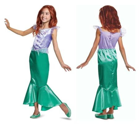 DISGUISE 140699L-EU Ariel Classic (Eu) utklädningsdräkt, flickor, blå