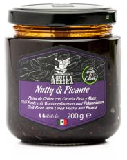 ÁGUILA MEXIKA | 'Nutty & Picante' - Pasta de chiles/Salsa Macha gourmet con 2 variedades de chiles mexicanos: Morita & Habanero, Ciruela Pasa y Nuez Pecana - en baño de Aceite de Oliva virgen.