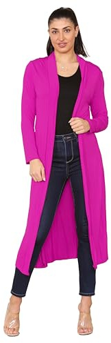 Mustwearit Womens Maxi Long Length Boyfriend Cardigan Collared Top Ladies Long Full Sleeve Floaty Cardigans