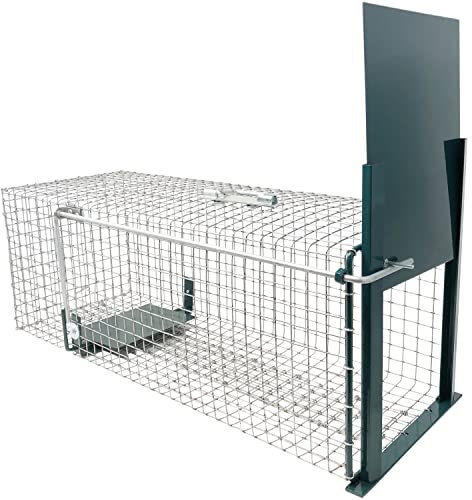 Mecanix Galvanized Fawn Trap 60 x 23 x 25 cm to capture animals | Live Trap/Trap, Outdoor Cage/Nass | Catch A Cat, Fox, Rat, Vole, Rabbit, Marten, Marten, Marten…