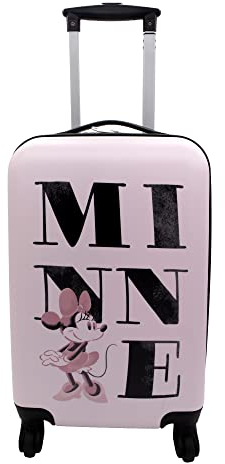Undercover Kinder Hartschalen Trolley Handgepäck, 4 Rollen, 21 x 56 x 35 cm - 36 l, Motiv: Minnie Mouse