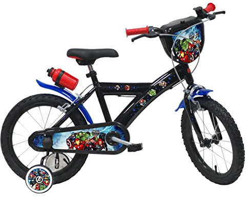 Vélo ATLAS Avengers/Marvel pojke 16 tum barncykel, svart, 16