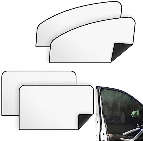 Xusxes 4 Pezzi Parasole Finestrino Laterale Magnetici, Oscuranti Anti-UV | Parasole Auto Bambini, Protezione Solare Auto, Tendine Parasole Auto Magnetico, Facile Montaggio Universale