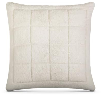 Kissenhülle 80x80cm - Sherpa-Fleece - Kuscheliger Bezug mit Reißverschluss - ideal als Dekokissen Schlafkissen Sofakissen - Öko Tex