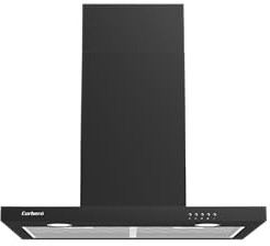 Corbero - Hotte décorative horizontale | 70 cm | VOSTOK760B | Débit 647,7 m3/h | 165 W | 3 vitesses | 2 filtres en aluminium | Filtre à charbon | Efficacité énergétique A, noir