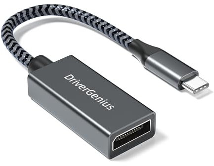 DriverGenius 8K USB-C to DisplayPort Adapter - 7680x4320 USB Type-C to DP Monitor Video Converter [8K@60Hz / 4K@144Hz, HDR]