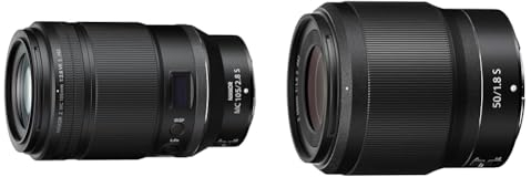 Nikon Z MC 105 mm 1:2,8 VR S schwarz & NIKKOR Z 50 mm 1:1,8 S Objektiv