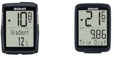 Sigma Elektro GmbH Sigma Sigma Bc 14.0 Wl STS Fahrradcomputer Schwarz & BC 8.0 WL Fahrradcomputer kabellos mit 8 Funktionen