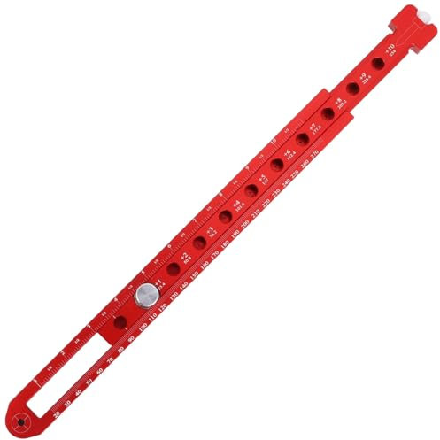 Woodworking Compass Scriber,Aluminum Alloy Wood Scribing Tool, Portable Fixed-Point Circle Ruler, Carpenter Marking Gauge, Adjustable Arc Drawing Ruler