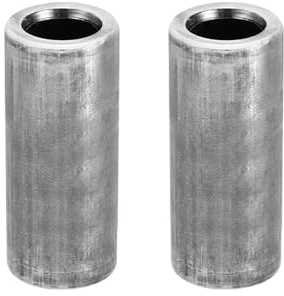 PATIKIL 2pcs M12 Separadores de Acero Carbono, Espaciadores Metálicos Redondos Espaciador de Metal de Acero Carbono para M12 Tornillo Pernos, 65x12x18mm (L*ID*OD), Plateado
