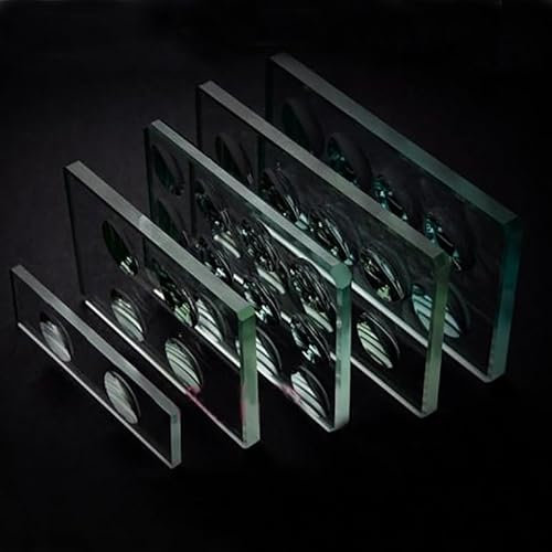 XINGXIUU 5 mm Dicke, kreisförmiger konkaver Hohlraum, biologischer Objektträger, optisches Glas, mehrere Vertiefungen optional(2x6 Wells)