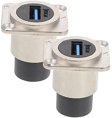 Yardenfun USB 3.0 Schottverbinder Aus Zinkguss Für Panelmontage Mit Ip67 Abdeckung USB Passthrough Adapter Mit Phosphorbronzenen Kontakten Unterputz Datenverlängerung Für Industrieinstallation
