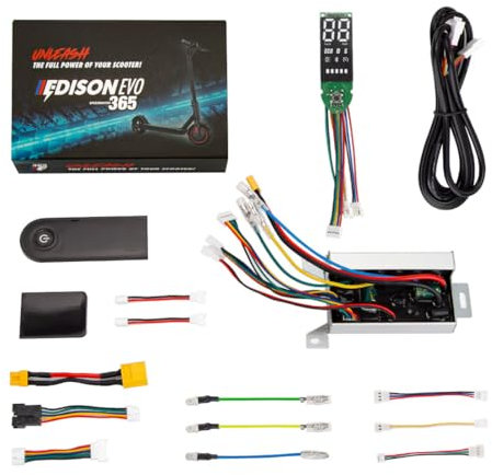 Rxbycxshi Elektro-Roller Elektromotor Controller mit Panel, Schloss Schlüssel, Adapter-Kabel, Speed Master 365 Modifizierter Drehzahlregler Controller für Skateboard Longboard, 2024 Weihnachts