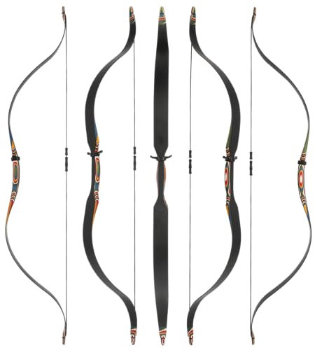 surwolf 10-15lb Recurvebåge för bågskytte Långbåge Traditionell båge för bågskytte Jaktbåge Bågskyttebåge och pilar RH/LH för utomhusskytte (båge)