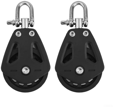 Oniissy Robustes Nylon-Flaschenzug-Set, Segelzubehör, einzelne rotierende Rolle, 460 kg Tragkraft, 10 mm Schnurkompatibel, Design mit beeindruckender Tragfähigkeit von 460 kg